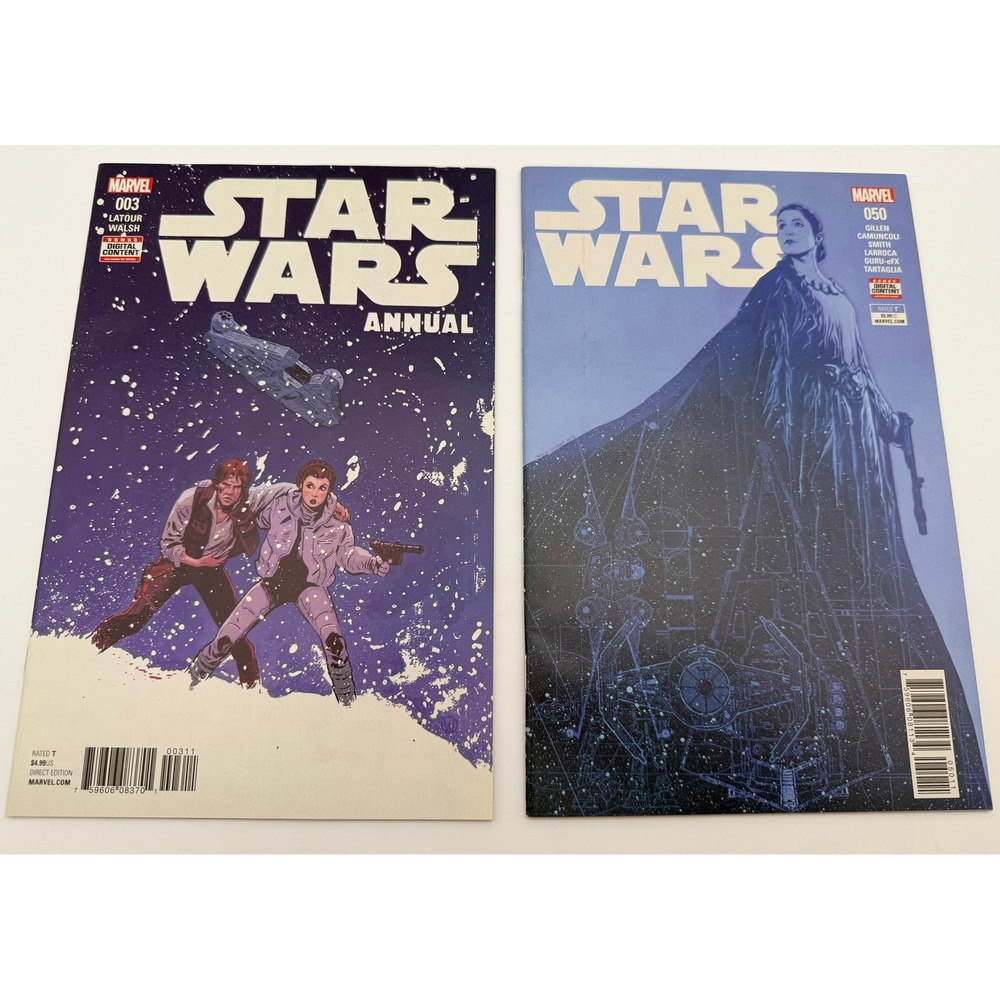 Marvel Star Wars Comic Lot Annual 3 2017 and Issue 50 2018 Leia Han Solo